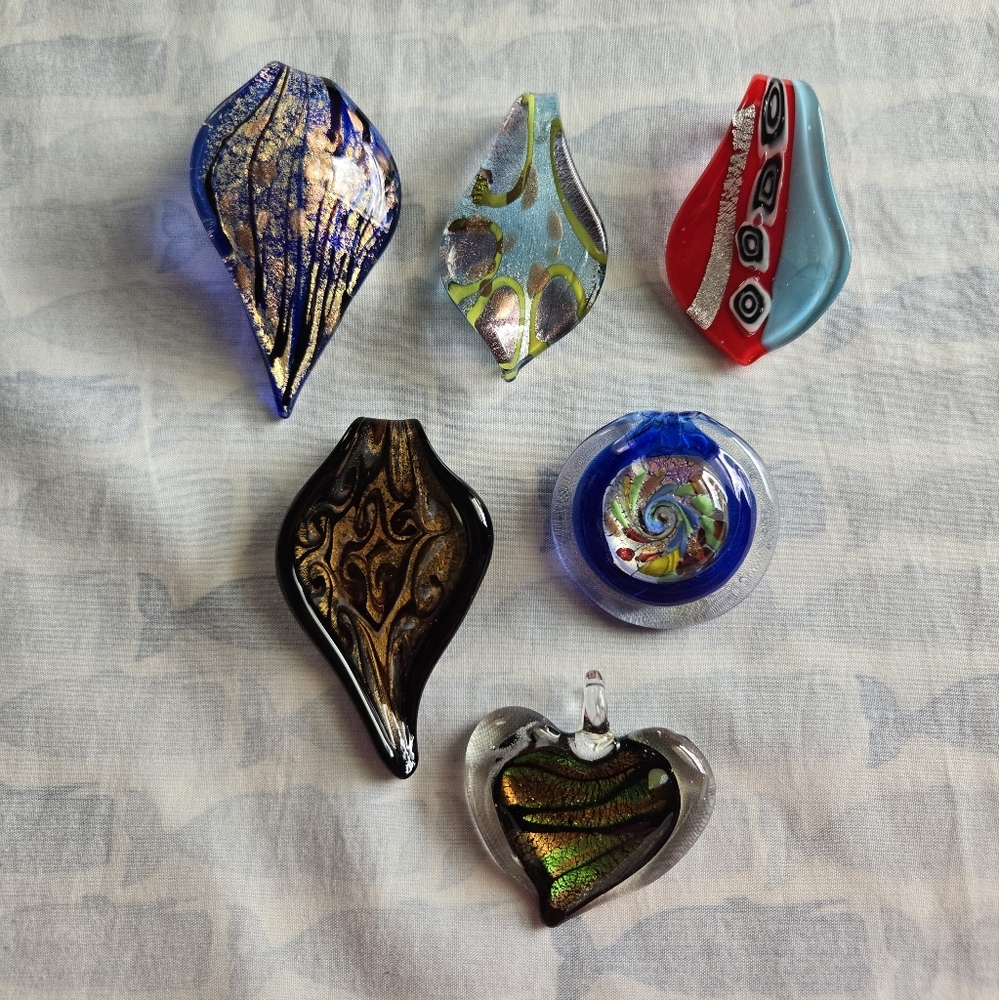 Colorful Glass Pendant Set
